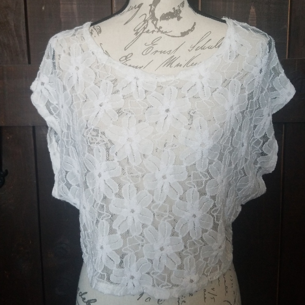 Cute Textured Lace Top